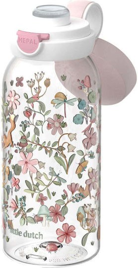 Little Dutch Kids Water Bottle with Pop-Up Non-Spill Cap Multicolour 600ml