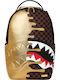 Sprayground Sharks In Paris Ученическа Раница с Джоб за Бутилка Кафява 29 x 15 x 45см