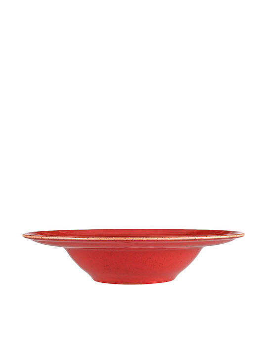 Porland Deep Porcelain Plate Red 30cm