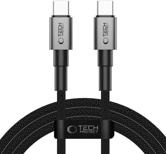 Tech-Protect Ultraboost Dna Cable USB-C мъжки - USB-C 60W PD Сив 1m 186105-uniw