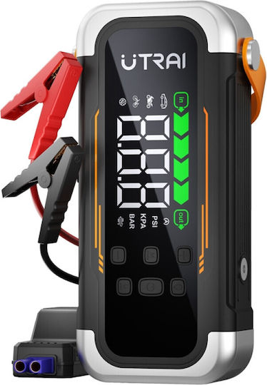 Utrai JS-40 Tragbarer Batterie-Starter Auto & Motorrad 6000A mit Power Bank USB Pumpe Taschenlampe 12V