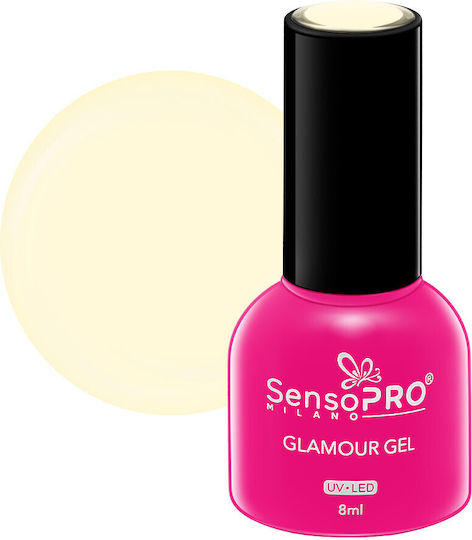 Ojă Pentru Unghii Cu Gel Glamour Sensopro Milano 8ml Parfum De Vanilie #09
