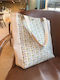 Enpapa Stoff Damen Schultertasche Beige