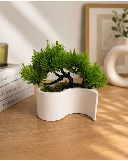 Stewehome Decorative Artificial Bonsai Potted Plant Home Office Green 16x16 Cm