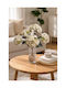 Stewehome Dekoratives Topfpflanze Hortensie Künstliches Set 5 Stücke Creme