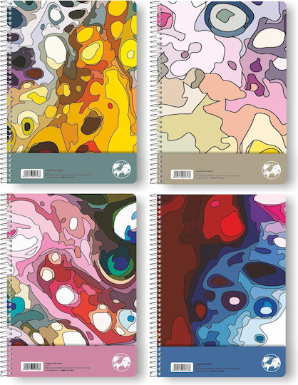 Globus Spiral Notebook Ruled B5 2 Subjects (Miscellaneous Designs)