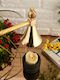 SteweHome Metal Candle Holder in Gold Colour 10x20cm