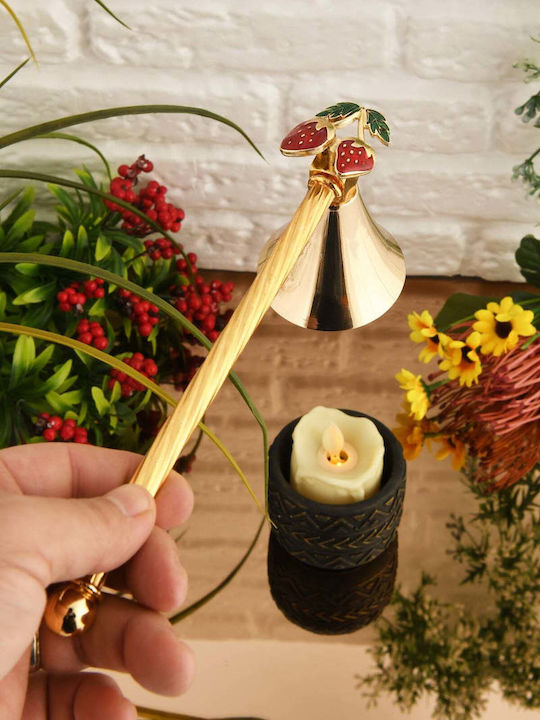 SteweHome Metal Candle Holder in Gold Colour 10x20cm