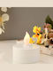 SteweHome Candle Holder Suitable for Tealights Plastic in White Colour 3x3cm