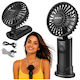Ruhhy Handheld USB Electric Fan with Water and Power Bank 5W Black 19365