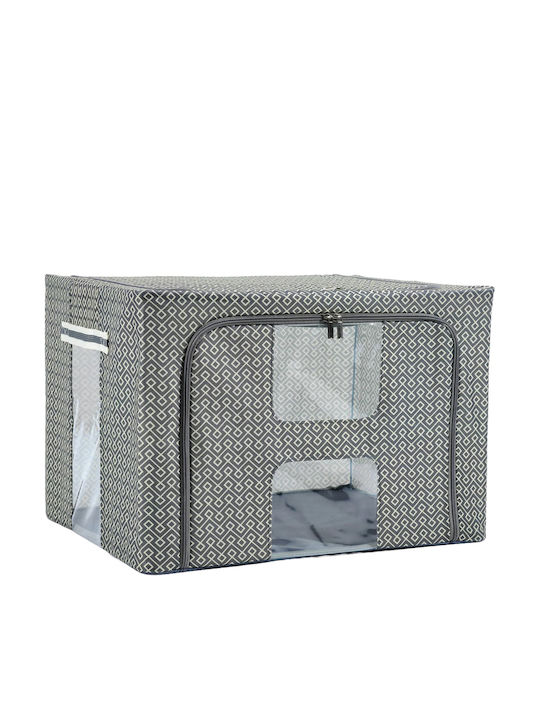 General Trade Stoff Aufbewahrungsbox mit Deckel Grau 50x40x34cm