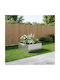 vidaXL Metallischer Pflanzgefäß Silber 60x60x40cm