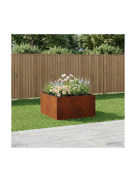 vidaXL Metallischer Pflanzgefäß Rust 60x60x40cm