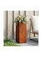 vidaXL Ghiveci Metalic Rust 20x20x50 cm
