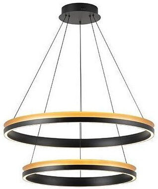 Eurolamp Висящо Осветително Тяло Черно LED с Топла Бяла Светлина 80x150см.