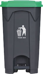 Ready Plastic Waste Bin with Pedal 87lt Green
