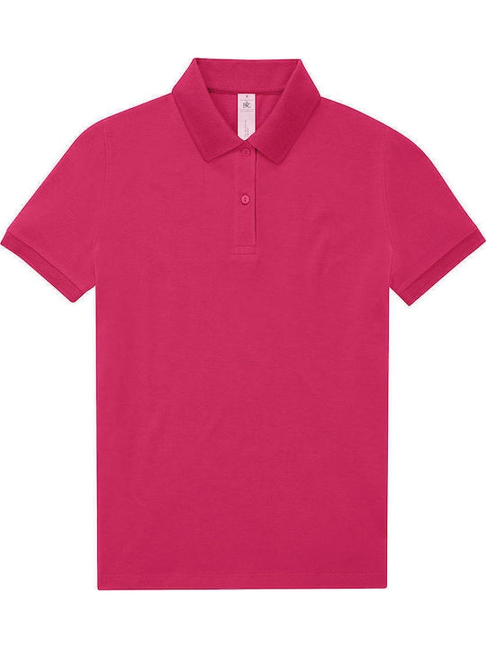 B&C Damen Werbebekleidung T-Shirt Kurzärmelig Fuchsie