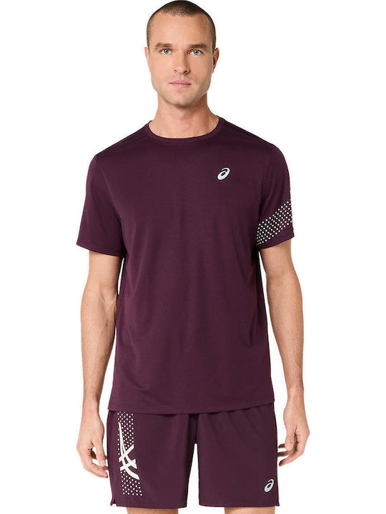 ASICS Sportliches Burgunder T-Shirt