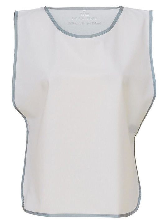 Fluo Tabard Υψηλής Ορατότητας Ανακλαστικό Περίγραμμα Yoko Hvj259 White