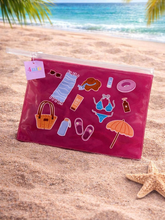 Enpapa Transparent Travel Makeup Bag Bikini Zipper 24x18 Cm