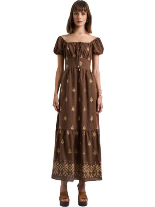 Desiree Summer Maxi Dress Brown