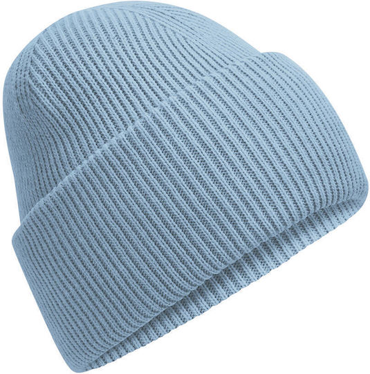 Beanie Unisex Σκούφος με Rib Πλέξη σε Μπλε χρώμα