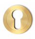 Round Security Rosette Metal Cylinder Holder Matte Gold