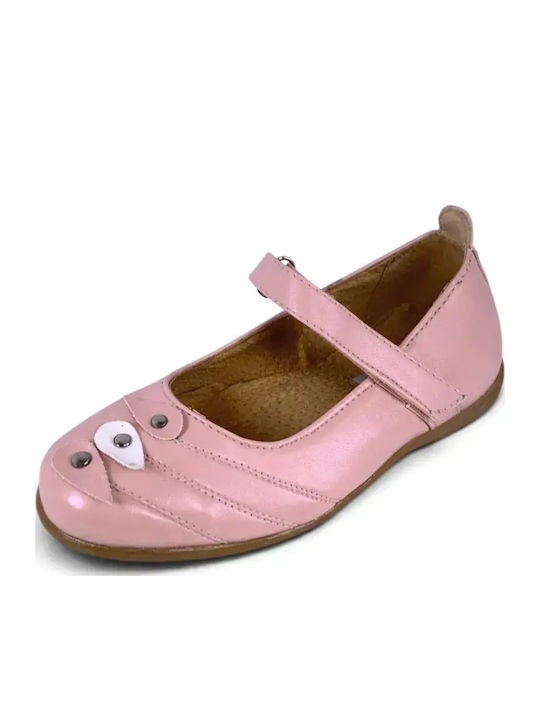 Kinder Pumps & Ballerinas mit Bügel- und Schleifenverschluss Leder Rosa