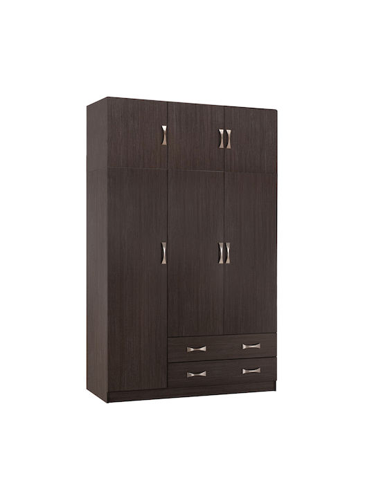 Carly Dulap cu Ușă Triplă cu Loft Zebrano 150x5...