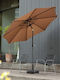 Professioneller Rundschreiben Garten- und Terrassen-Sonnenschirm Mit Metallrahmen in Grau F3m
