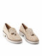 Suede Women's Loafers in Beige Color
