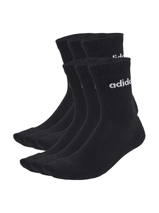 adidas Crew Ανδρικές Κάλτσες Black/white 6Pack