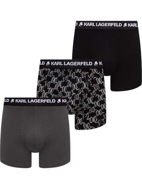 Ανδρικά Μποξεράκια Monogram-black-grey 3Pack