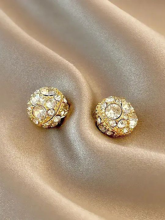 Earrings Made Of Gold Plated Steel