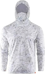 Grundens Robe Angeln Tough Sun Masked Hoodie Upf 50+ Squall Camo