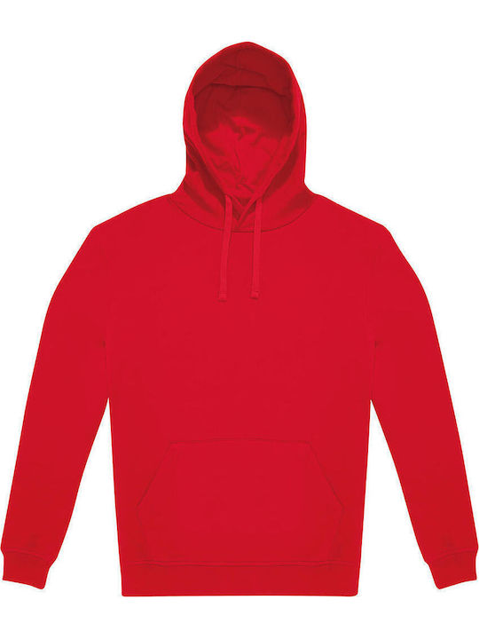 B&C Herren Werbebekleidung Langärmeliges Rot Sweatshirt