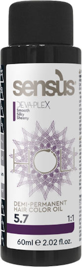 Sensus Vopsea temporară de păr 5.7 Light Violet Chestnut 60ml