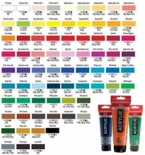 Talens Amsterdam Акрилни бои 120ml 328 Cad Red Deep Hue