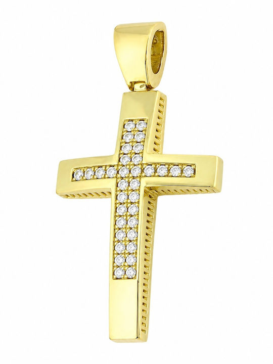Senzio Belibasakis Women's Gold Cross 14K with Chain