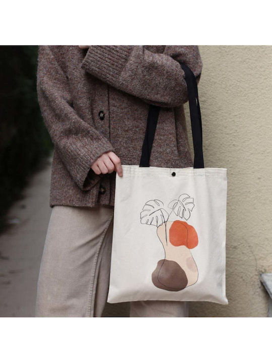 Enpapa Natural Cotton Shopping Bag With Clasp 35x40 Cm