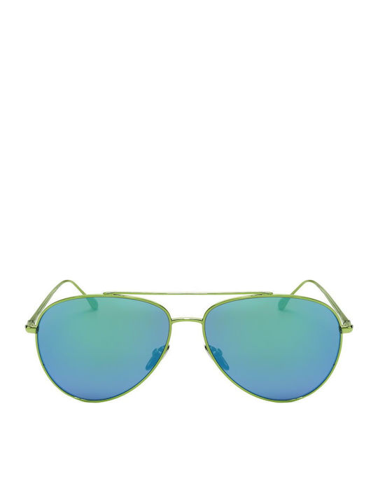Isabel Marant Women's Sunglasses with Gold Frame and Green Lens