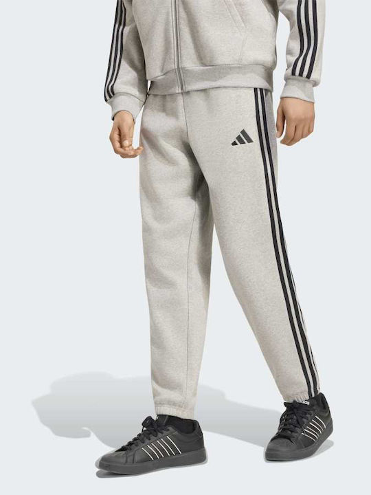 Essentials 3-Streifen Herren-Sweatpants mit Elastikbündchen Grau
