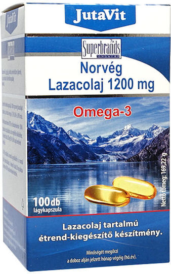 JutaVit Омега 3 Масло от сьомга 1200mg 100 меки капсули