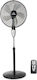 Human Pedestal Fan 50W 40cm Diameter With Remote Control Black
