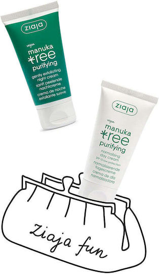 Set Cremă De Zi Purificatoare Normalizatoare Manuka Tree Spf10 50ml + Cremă De Noapte Manuka Tree 50ml Ziaja