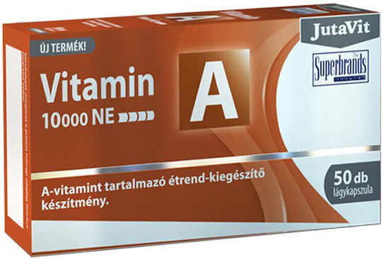 JutaVit Vitamin A Витамин за Коса, Кожа и Антиоксидантно действие 10000 IU 50 меки капсули
