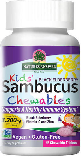Nature's Answer Kids Sambucus Дъвчащи таблетки Nature's Answer 45 Дъвчащи таблетки