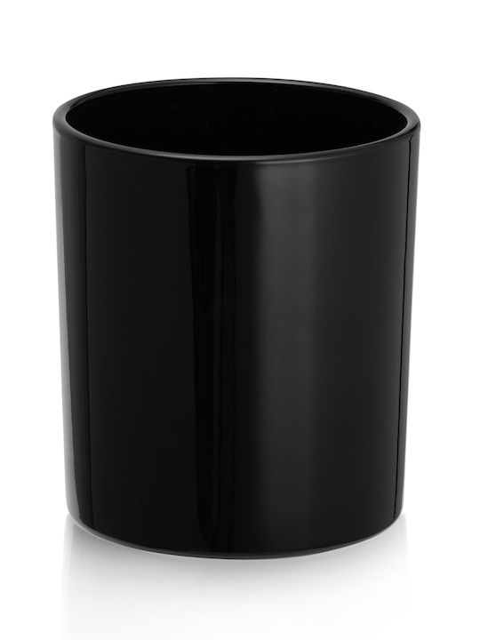 TopWosk Suport De Lumânări Din Sticlă În Culoare Neagră 9 Cm