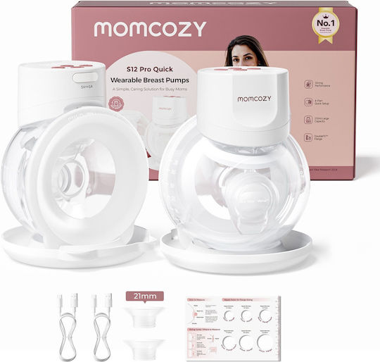 Momcozy S12 Pro+ Portable Double Breast Pump White