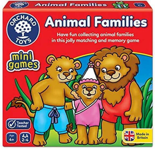 Επιτραπέζιο Παιχνίδι Animal Families Mini για 2-4 Παίκτες 4+ Ετών ORCHT004 (EN) Orchard